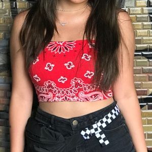 Forever 21 paisley (bandana print) tube top